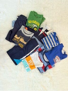 Bundle Boy Clothes Size 18M-3T: Old Navy, Ron Jon, John Deere & more.